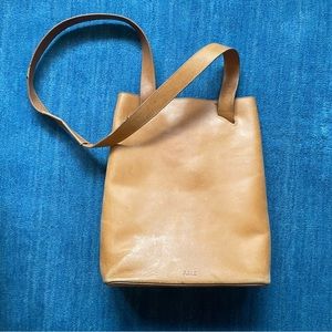 ABLE Leather Tan Convertible Backpack/Tote Bag